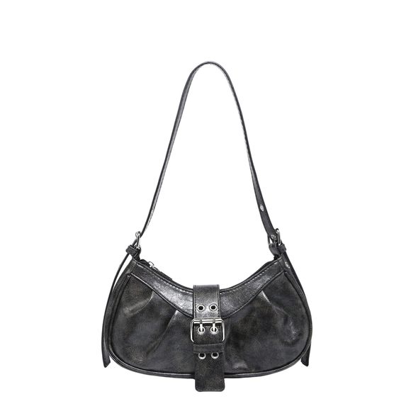 Punk Rivet Pu Leather Shoulder Bags Casual Hobo Handbag Lht Black C T_T - Picture 1 of 7